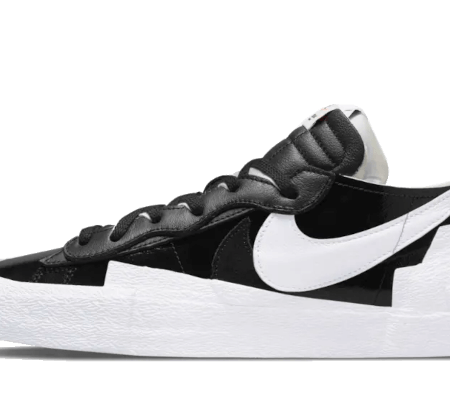 Nike Sko Blazer Low Sacai Sort Patent